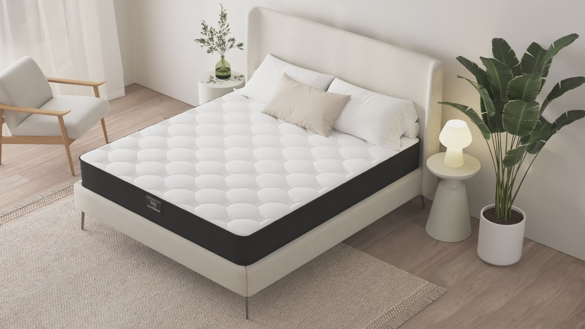 Load video: Pearl 9” Hybrid Mattress