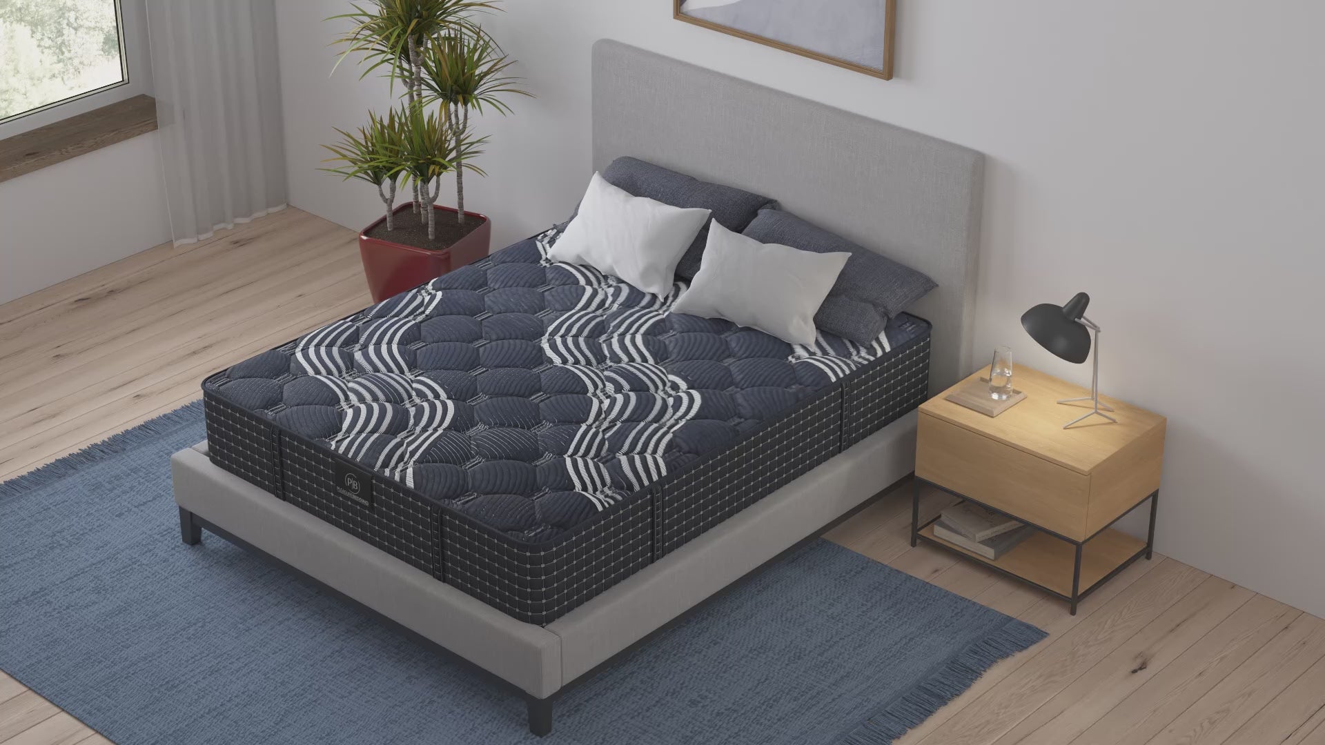 Load video: Deep Blue 11&quot; Hybrid Mattress