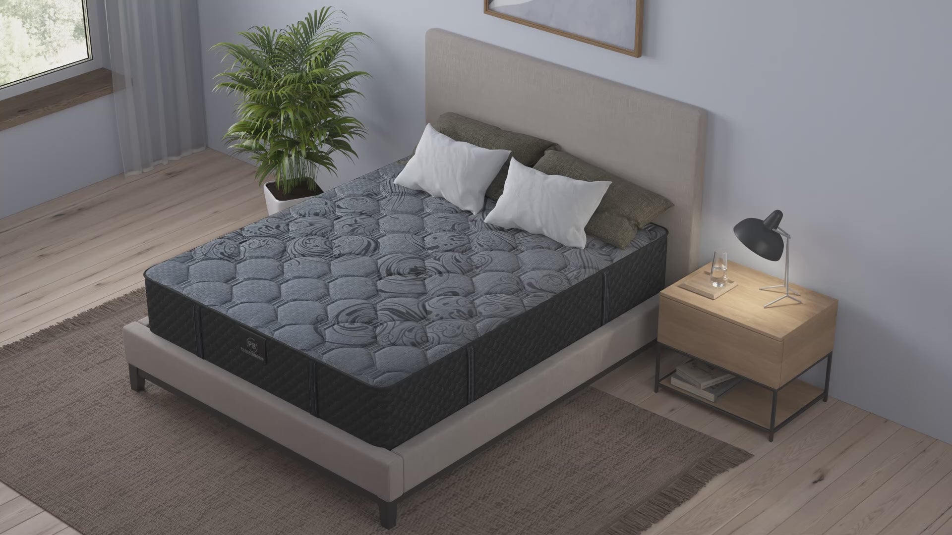 Load video: Black Out 12&quot; Hybrid Mattress